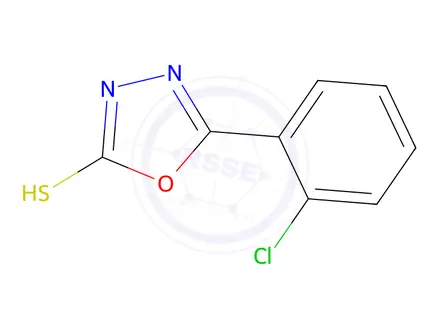 Chemical structure of 5-(2-chlorophenyl)-1,3,4-oxadiazole-2-thiol
