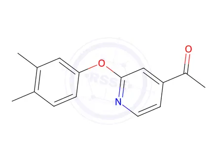 Chemical structure of 4-Acetyl-2-(3,4-dimethylphenoxy) pyridine