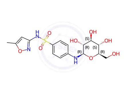 Chemical structure of Sulfamethoxazole N4-glucoside (α/β mixture)