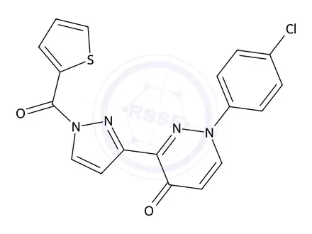 Chemical structure of 1-(4-Chlorophenyl)-3-(1-(thiophene-2-carbonyl)-1H-pyrazol-3-yl)pyridazin-4(1H)-one