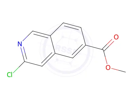 Chemical structure of methyl 3-chloroisoquinoline-6-carboxylate