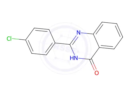 Chemical structure of 2-(4-Chlorophenyl)quinazolin-4(3H)-one