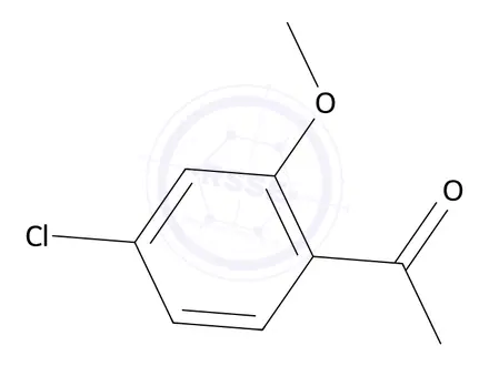 Chemical structure of 1-(4-Chloro-2-methoxyphenyl)ethan-1-one