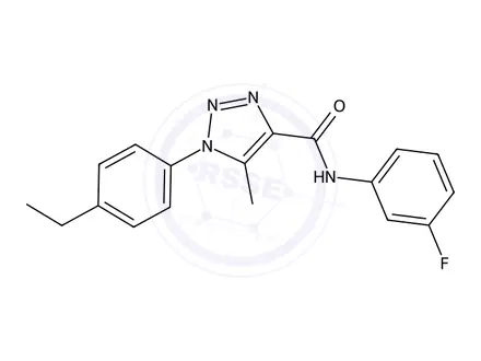 Chemical structure of 1-(4-Ethylphenyl)-N-(3-fluorophenyl)-5-methyl-1H-1,2,3-triazole-4-carboxamide