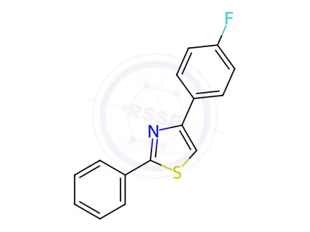 Chemical structure of 4-(4-Fluorophenyl)-2-phenyl-1,3-thiazole