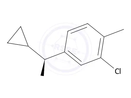 Chemical structure of (S)-(3-chloro-4-methylphenyl)(cyclopropyl)methanamine
