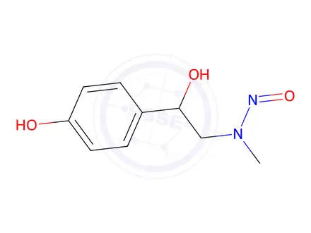 Chemical structure of 4-hydroxy-alpha-((methylnitrosoamino)methyl)benzenemethanol