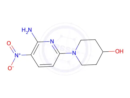 Chemical structure of 1-(6-Amino-5-nitropyridin-2-yl)piperidin-4-ol