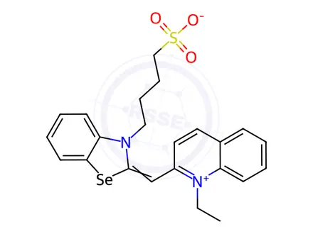 Chemical structure of 1-ethyl-2-[[3-(4-sulphonatobutyl)-2-benzoselenazolinylidene]methyl]quinolinium