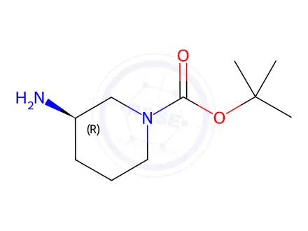 Chemical structure of tert-Butyl (R)-3-Aminopiperidine-1-carboxylate