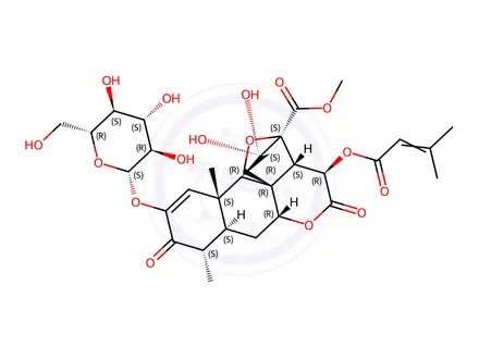 Chemical structure of Bruceoside A