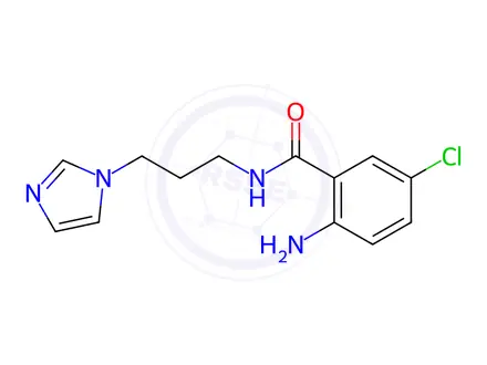 Chemical structure of N-(3-(1H-Imidazol-1-yl)propyl)-2-amino-5-chlorobenzamide