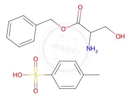 Chemical structure of Benzyl 2-amino-3-hydroxypropanoate 4-methylbenzenesulfonate