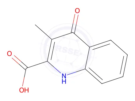 Chemical structure of 1,4-Dihydro-3-methyl-4-oxo-2-quinolinecarboxylic acid