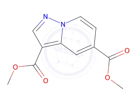 Chemical structure of Dimethyl pyrazolo[1,5-a]pyridine-3,5-dicarboxylate