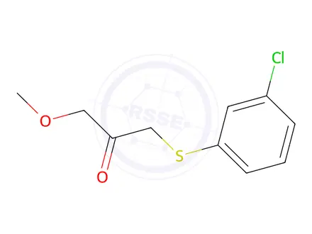Chemical structure of 1-((3-Chlorophenyl)thio)-3-methoxypropan-2-one