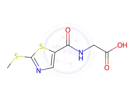 Chemical structure of N-[[2-(Methylthio)-5-thiazolyl]carbonyl]-glycine