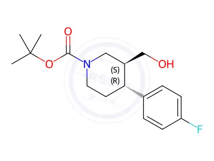 Chemical structure of (3S,4R)-1-Boc-3-hydroxymethyl-4-(4-fluorophenyl)-piperidine
