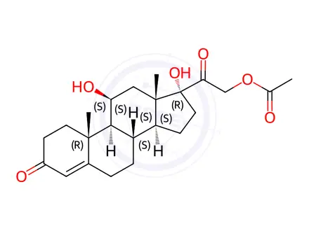 Chemical structure of Hydrocortisone EP Impurity C (Cortisone Acetate EP Impurity A, Hydrocortisone Acetate)