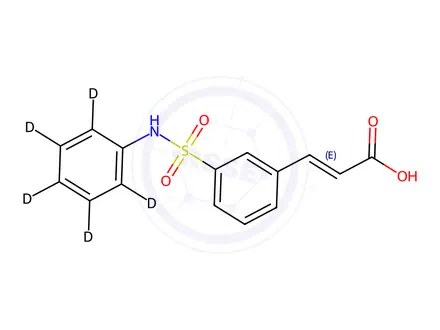 Chemical structure of Belinostat Acid-d5