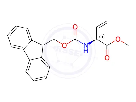 Chemical structure of (S)-methyl 2-((((9H-fluoren-9-yl)methoxy)carbonyl)amino)but-3-enoate