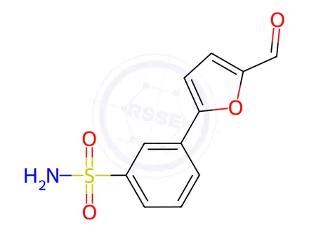 Chemical structure of 3-(5-FORMYL-2-FURYL)BENZENESULFONAMIDE