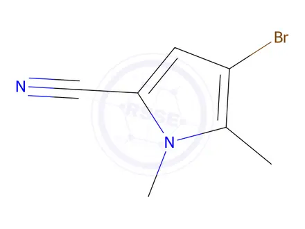 Chemical structure of 4-bromo-1,5-dimethyl-1H-pyrrole-2-carbonitrile