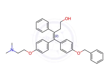 Chemical structure of 4-Benzyloxy b-Hydroxy Tamoxifen