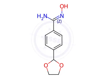 Chemical structure of (Z)-4-(1,3-Dioxolan-2-yl)-N'-hydroxybenzimidamide