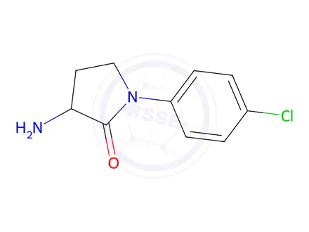 Chemical structure of 3-amino-1-(4-chlorophenyl)pyrrolidin-2-one