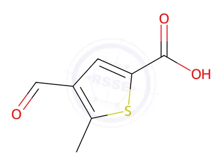 Chemical structure of 4-Formyl-5-methylthiophene-2-carboxylic acid