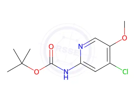 Chemical structure of Carbamic acid, N-(4-chloro-5-methoxy-2-pyridinyl)-, 1,1-dimethylethyl ester