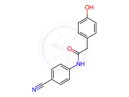 Chemical structure of N-(4-Cyanophenyl)-2-(4-hydroxyphenyl)acetamide