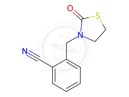 Chemical structure of 2-[(2-Oxo-3-thiazolidinyl)methyl]Benzonitrile