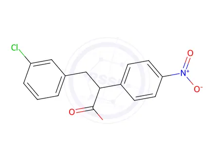 Chemical structure of 3-(3-Chlorophenyl)-2-(4-nitrophenyl)propanoic acid