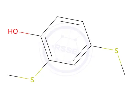 Chemical structure of 2,4-bis(methylthio)phenol