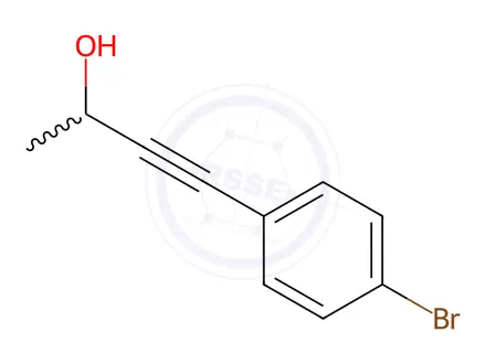 Chemical structure of 4-(4-Bromophenyl)but-3-yn-2-ol
