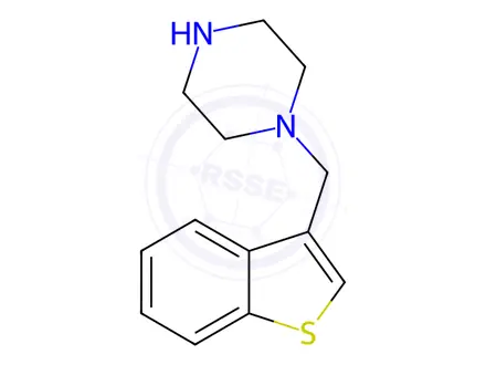 Chemical structure of 1-(1-Benzothiophen-3-ylmethyl)piperazine