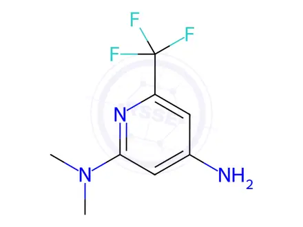 Chemical structure of N2,N2-Dimethyl-6-(trifluoromethyl)pyridine-2,4-diamine