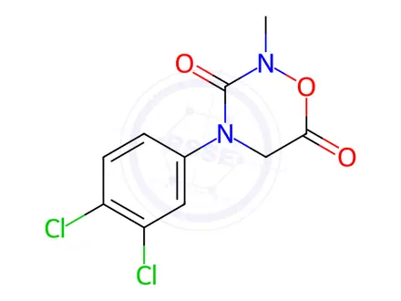 Chemical structure of Dihydro-4-(3,4-dichlorophenyl)-2-methyl-2H-1,2,4-oxadiazine-3,6-dione