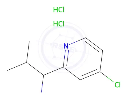 Chemical structure of 1-(4-CHLOROPYRIDIN-2-YL)-2-METHYLPROPAN-1-AMINE DIHYDROCHLORIDE