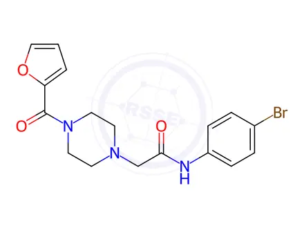 Chemical structure of N-(4-Bromophenyl)-2-(4-(furan-2-carbonyl)piperazin-1-yl)acetamide