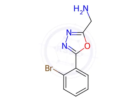 Chemical structure of (5-(2-Bromophenyl)-1,3,4-oxadiazol-2-yl)methanamine