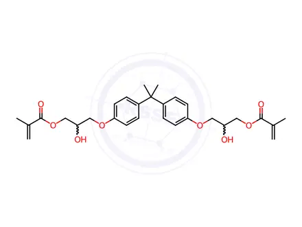 Chemical structure of Bisphenol A glycerolate dimethacrylate