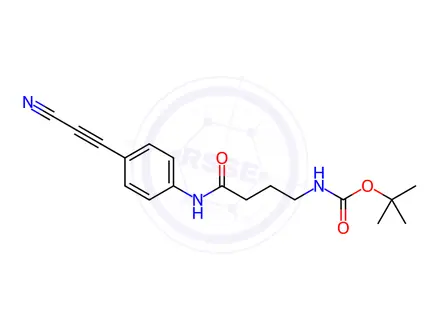 Chemical structure of tert-Butyl (4-((4-(cyanoethynyl)phenyl)amino)-4-oxobutyl)carbamate
