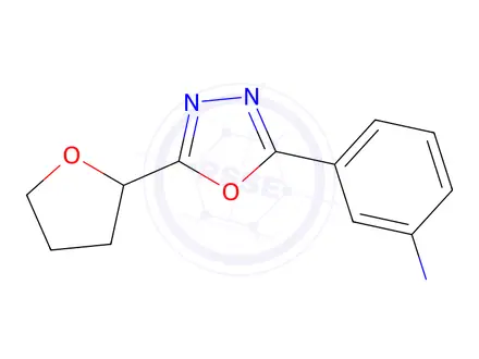 Chemical structure of 3-(5-(Tetrahydrofuran-2-yl)-1,3,4-oxadiazol-2-yl)aniline