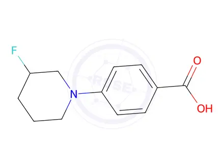 Chemical structure of 4-(3-fluoropiperidin-1-yl)benzoic acid