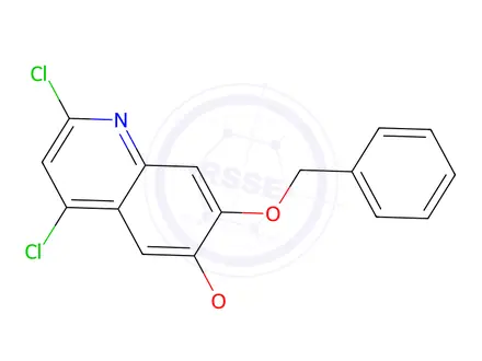Chemical structure of 7-(Benzyloxy)-2,4-dichloro-6-methoxyquinoline