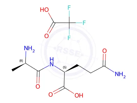 Chemical structure of D-Alanyl-L-glutamine Trifluoroacetic Acid