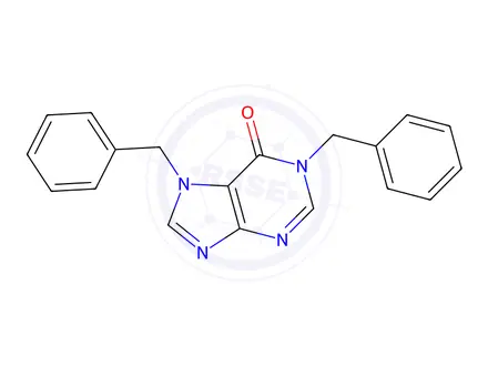 Chemical structure of 1,7-Dibenzyl-1,7-dihydro-6H-purin-6-one